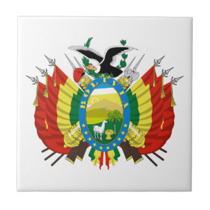 Carreau Blason national de la Bolivie symbole emblème drap