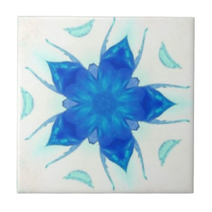 Carreau bleu azur bleu turquoise aquamarine géométrique