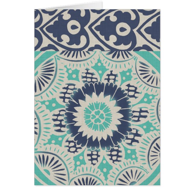 Carreau bleu Batik III (Devant)