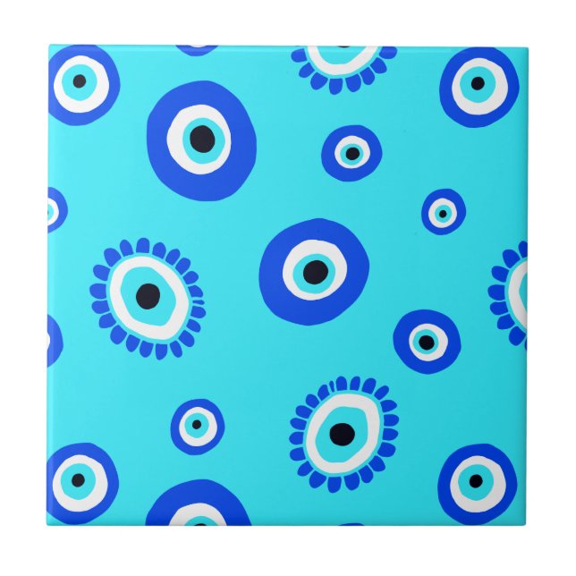 Carreau Bleu Bleu Grec OEil (Devant)