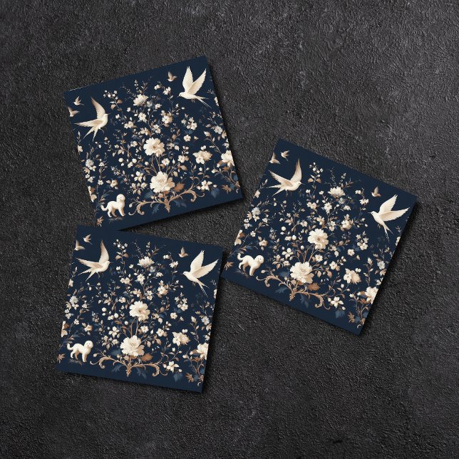 Carreau bleu botanique (Créateur téléchargé)