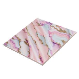 Carreau Bleu clair rose Agneau Marbre Collection moderne