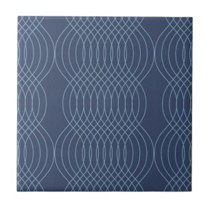 Carreau Bleu, décoratif, simple, moderne, art ondulé tenda