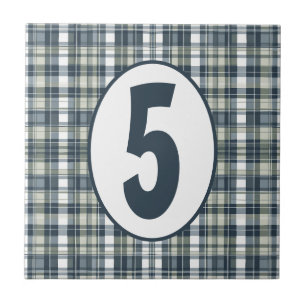 Carreau Bleu Denim, Vert Sauge et Blanc Personnalisable