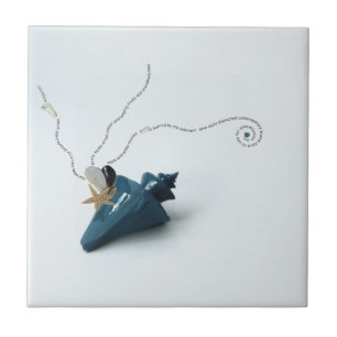 Carreau Bleu élégant carrelage de coquillages en forme de 