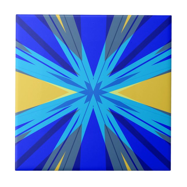Carreau Bleu Jaune hiver Noël Noël Noël Noël Star Starburs (Devant)