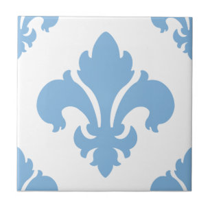 Carreau Bleu placide de Fleur De Lis 2