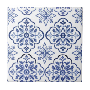 Carreau Bleu Portugais Méditerranéen Azulejo Décoratif
