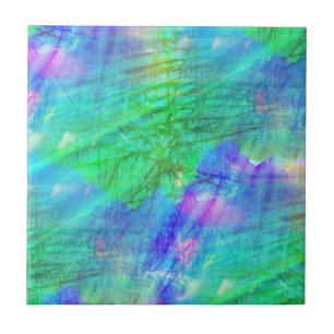 Carreau bleu sans couture d'aquarelle d'arrière - plan