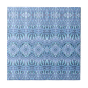Carreau Bleu Tie Dye 70's Style Motif