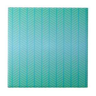 Carreau Bleu turquoise de Herringbone