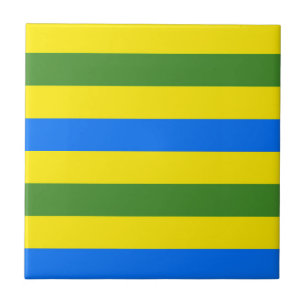 Carreau Bleu vert et jaune