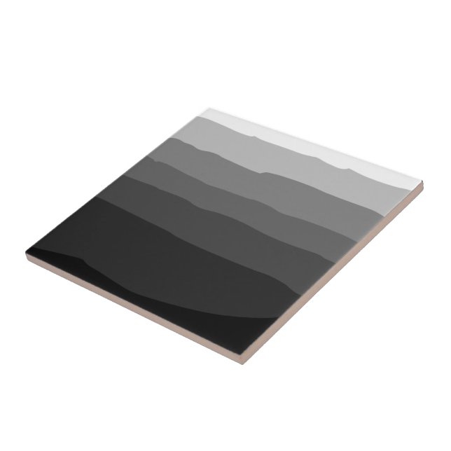 Carreau Bloc de couleur blanc Ombre gris noir moderne (Côté)