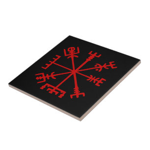 Carreau Blood Red Vegvísir (Viking Compass)