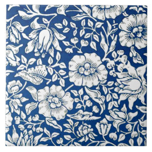 Carreau Blue Mallow, motif vintage,