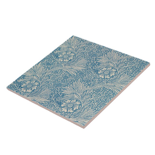 Carreau Blue Marigolds (par William Morris) (Côté)