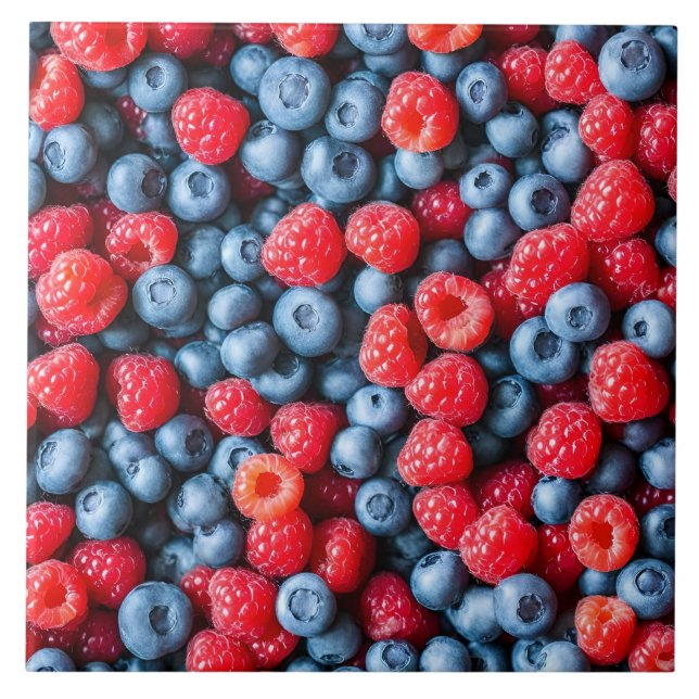 Carreau Blueberries and Raspberries (Devant)
