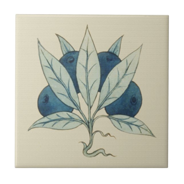 Carreau Blueberries William De Morgan (Devant)