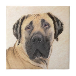 Carreau Boerboel Peinture - Cute Original Chien Art