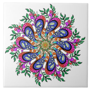 Carreau Bohémien Mod Floral Mandala