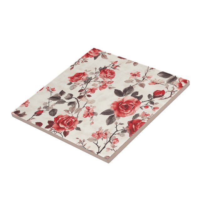 Carreau Boho Art Nouveau Carrelage Rose Pour Espaces De Vi (Côté)