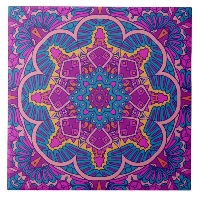 Carreau Boho Festive Mandala (Devant)
