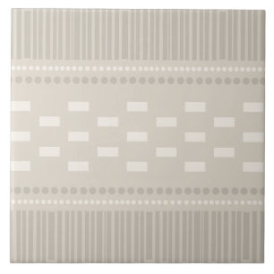 Carreau Boho Lignes Scandinaves Points Taupe