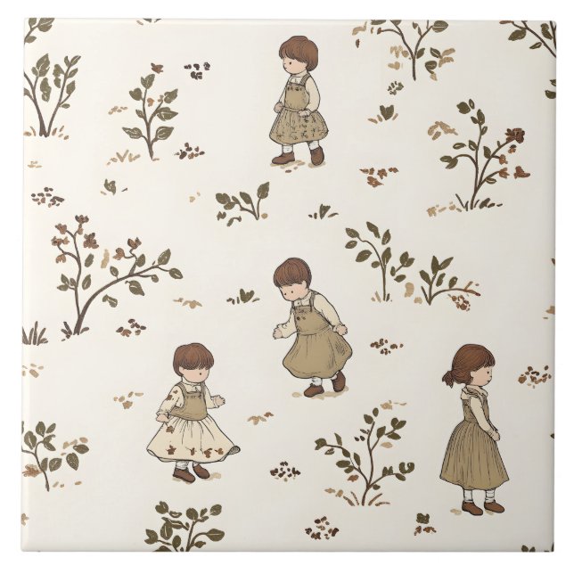 Carreau Boho Nursery Storybook (Devant)