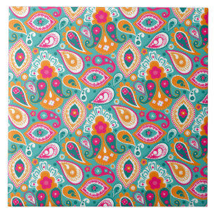 Carreau Boho Retro des années 60 les années 70