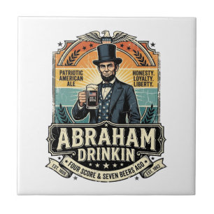 Carreau Boisson Patriotique Abraham Rétro Détresse