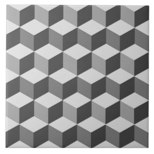Carreau Boîtes 3D, argenté et gris foncé / gris