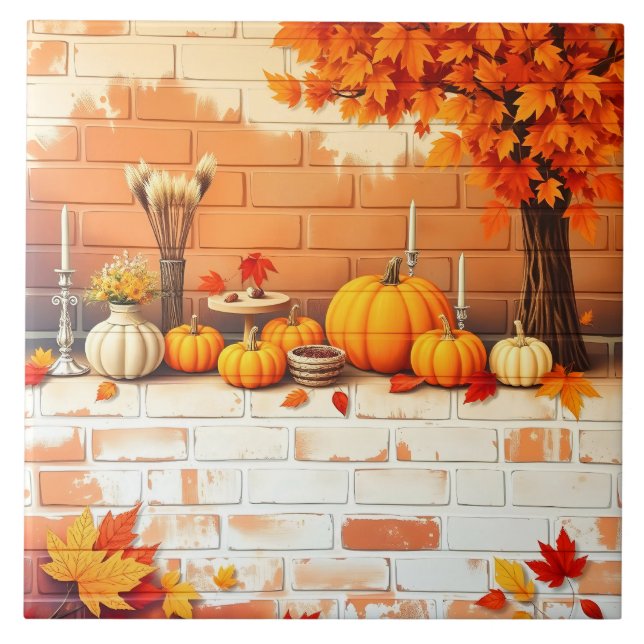 Carreau Bon thanksgiving populaire Belle automne (Devant)