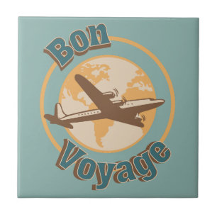 Carreau Bon voyage Voyage Voyageons dans le monde design