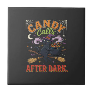 Carreau Bonbons d'Halloween après la tombée de la nuit