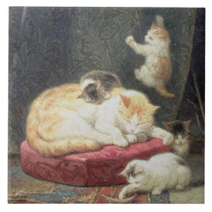 Carreau Bonheur de coin du feu (huile sur le panneau)