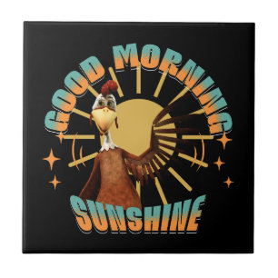 Carreau Bonjour Soleil Coq Drôle