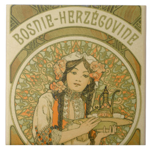 Carreau Bosnie-Herzégovine par Alphonse Mucha (1900)