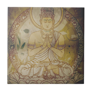 Carreau Bouddha grunge vintage