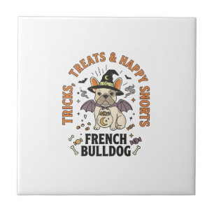 Carreau Bouledogue Français Farceur Halloween