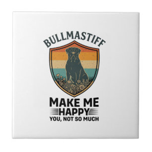 Carreau Bouledogue Mastiff Me Rendre Heureux Bouclier Chie