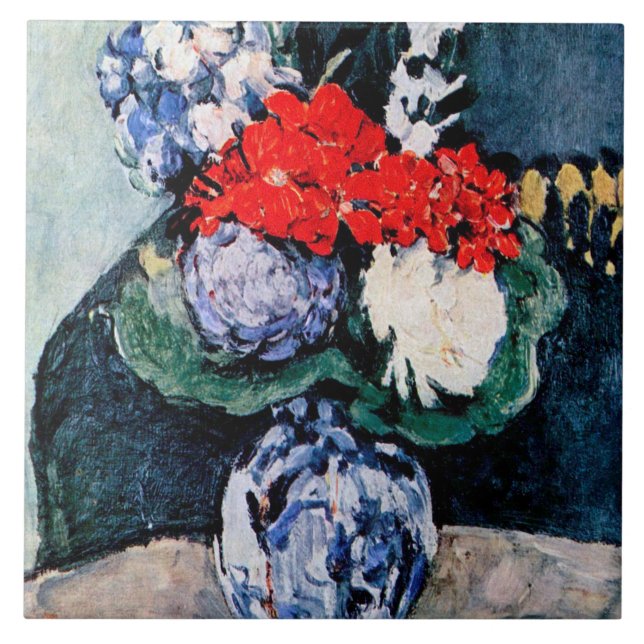 Carreau Bouquet avec Little Delft, Paul Cezanne (Devant)