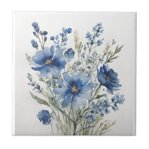 Carreau Bouquet de fleurs Elégante aquarelle