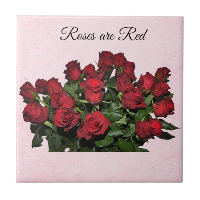 Carreau Bouquet de roses rouges (Devant)