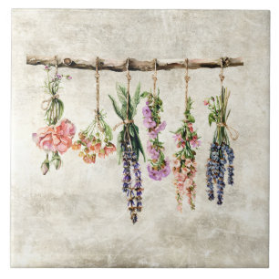 Carreau Bouquets rustiques de fleurs séchées