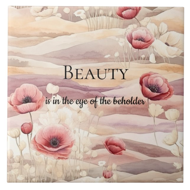 Carreau Bourgogne Crème Blush Fleurs Mariée (Devant)