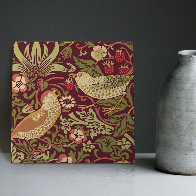 Carreau Bourgogne Rouge William Morris Voleur de fraises (Créateur téléchargé)