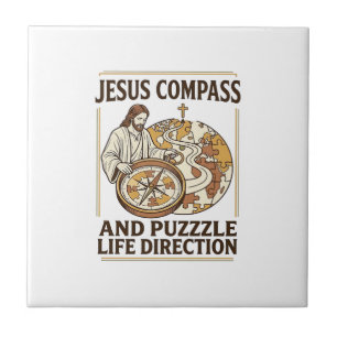 Carreau Boussole Jésus et casse-tête Direction de vie Jésu