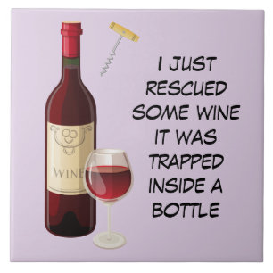 Carreau Bouteille de vin et illustration en verre