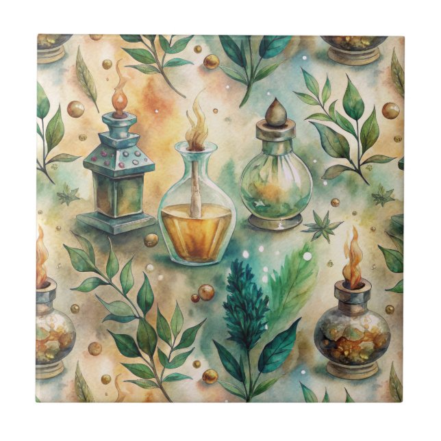 Carreau Bouteilles apothécaires vintages Motif (4) (Devant)