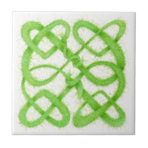 Carreau BOUTON CELTIQUE VERT 4,25" Carrelage en céramique
